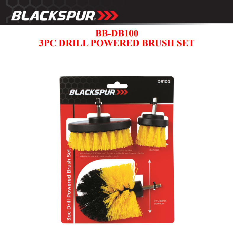 BLACKSPUR 5PC DRILL POWERED BRUSH SET