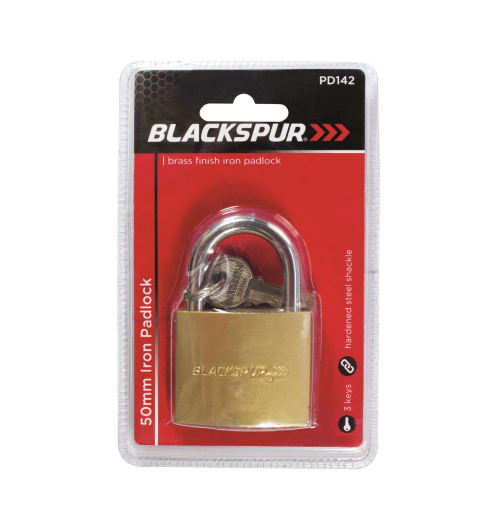 BLACKSPUR 50MM IRON PADLOCK