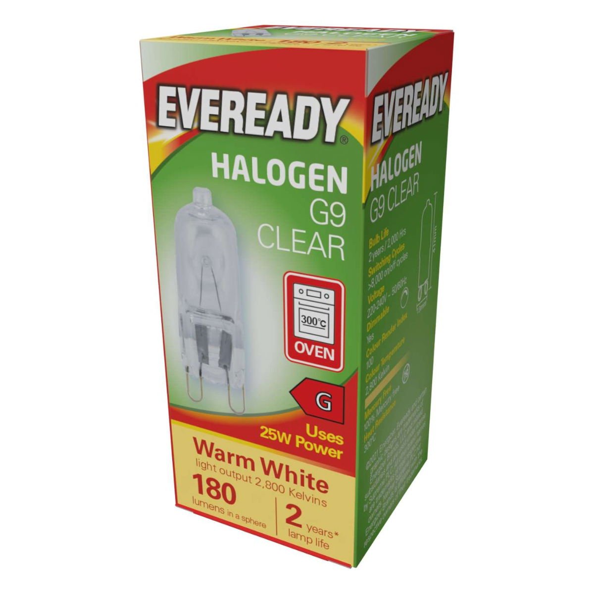 EVEREADY G9 OVEN CAPSULE LAMP 25W