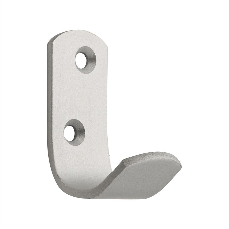 PREMIER 2 PCE SINGLE ROBE HOOK ALUMINIUM