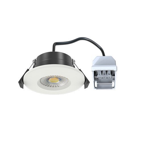 GREENLAMP ENZO 5/7W LED FIRE RATED DOWNLIGHT DIMMABLE IP65 100 LUMENS 4CCT