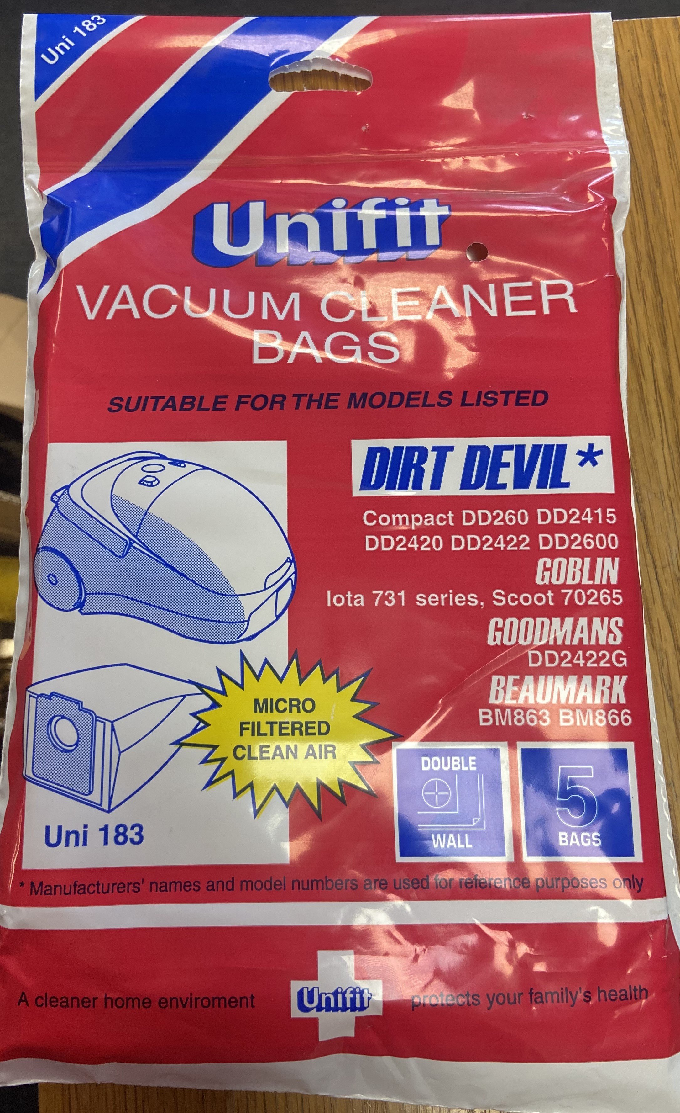 UNI-183 UNIFIT DUSTBAG