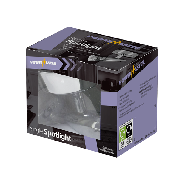 POWERMASTER SINGLE BRUSHED CHROME SPOT FITTING