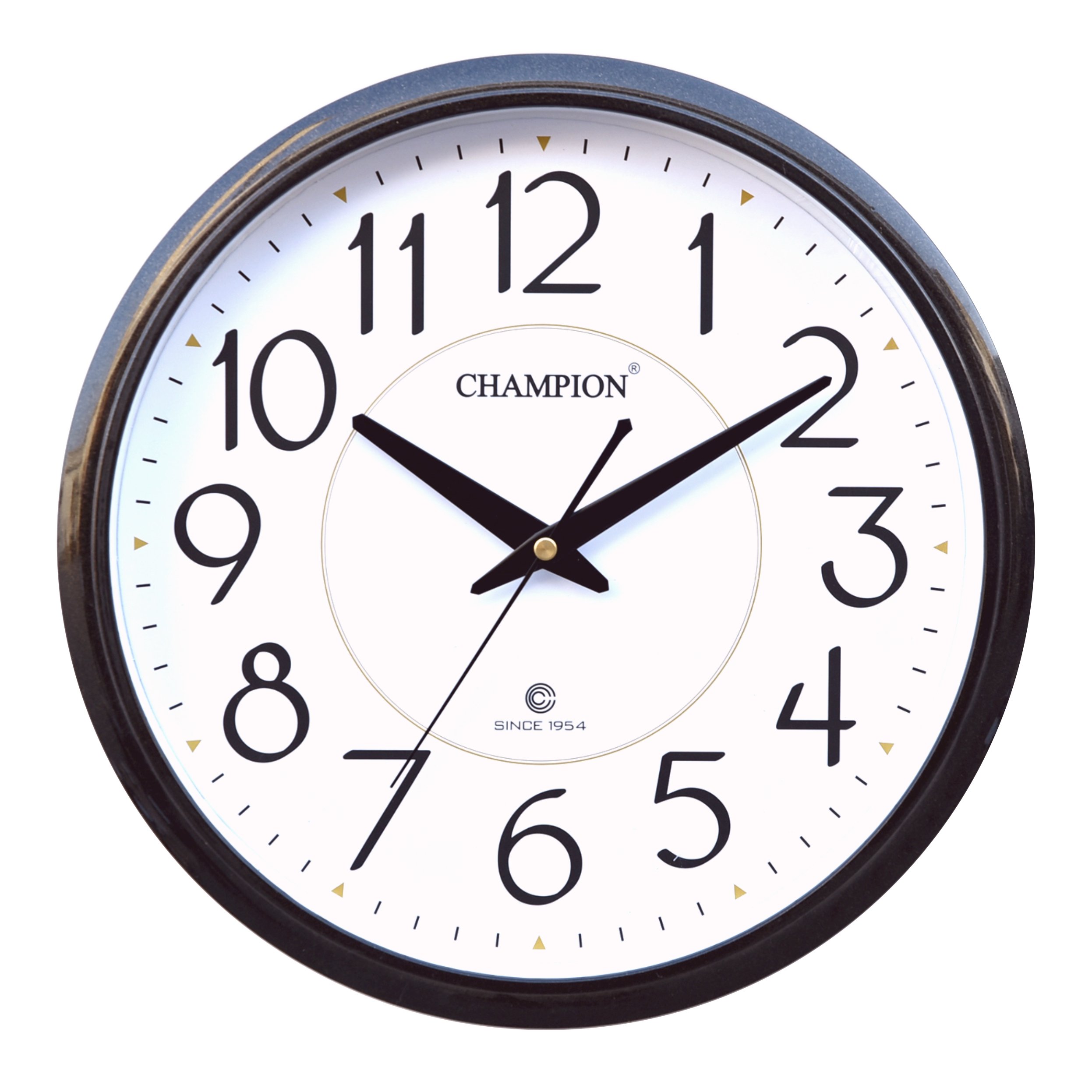 CHAMPION WALL CLOCK 12" BLACK