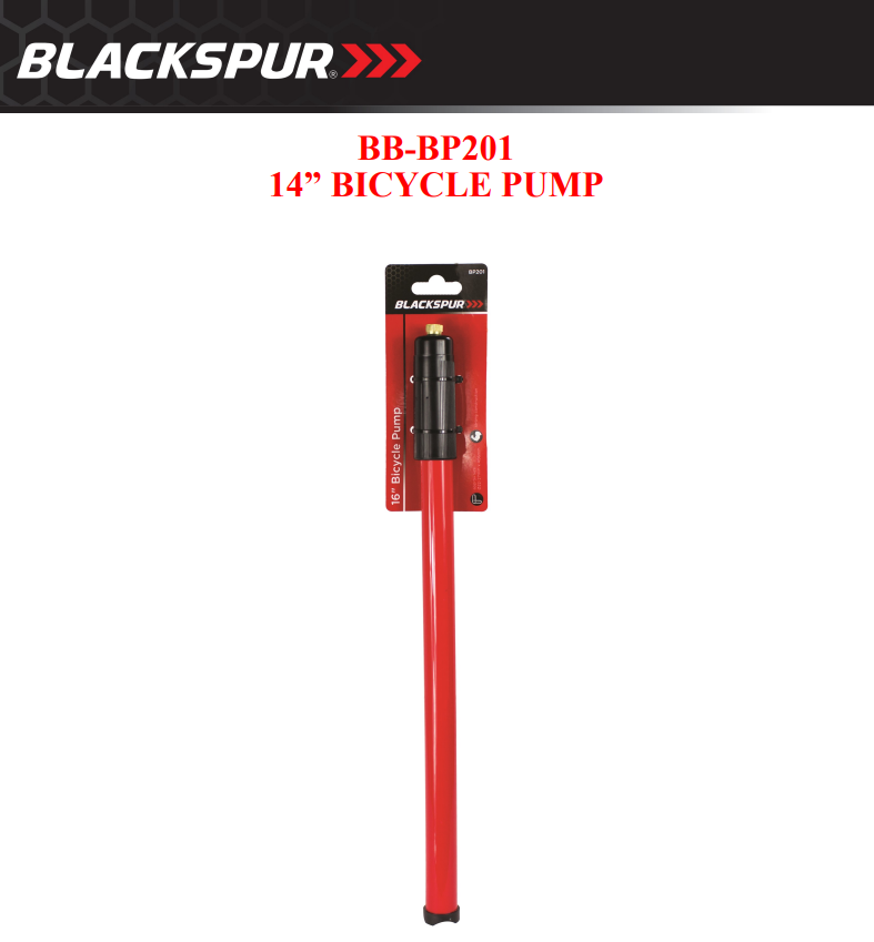 BLACKSPUR 14 INCH BICYCLE PUMP