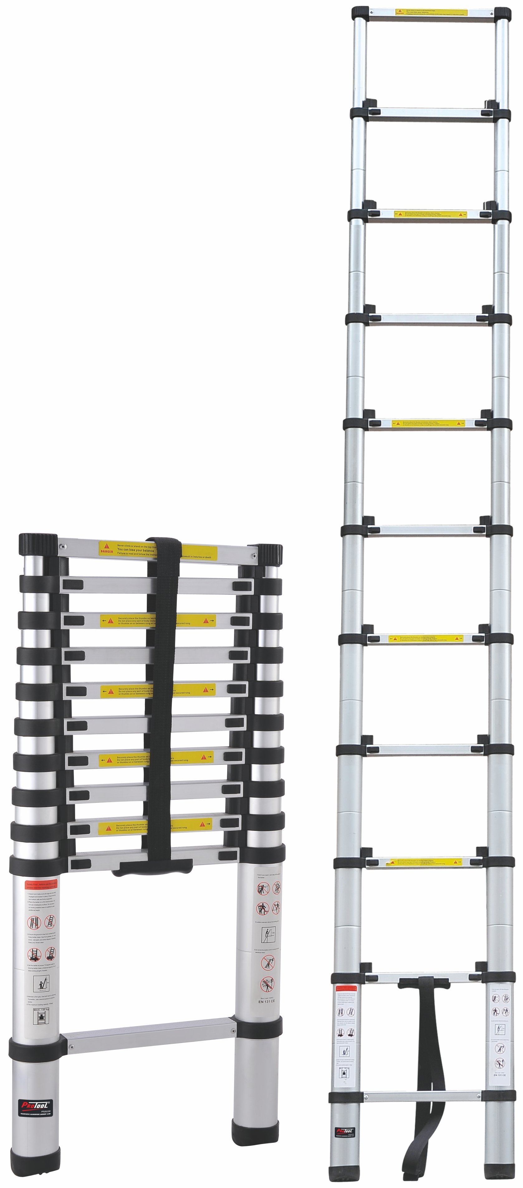 PROTOOL 3.8 MTR TELESCOPIC LADDER (13 RUNG)